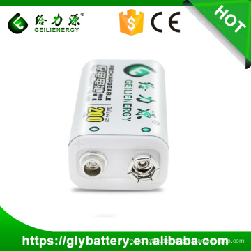 Geilienergy Ni-mh 6f22 9V 200mAh wiederaufladbare Batterie von Guangzhou Hersteller